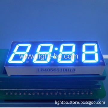 Ultra Blue Four-digit 14.2mm ( 0.56 Inch) Anode 7-segment Led Clock Display 